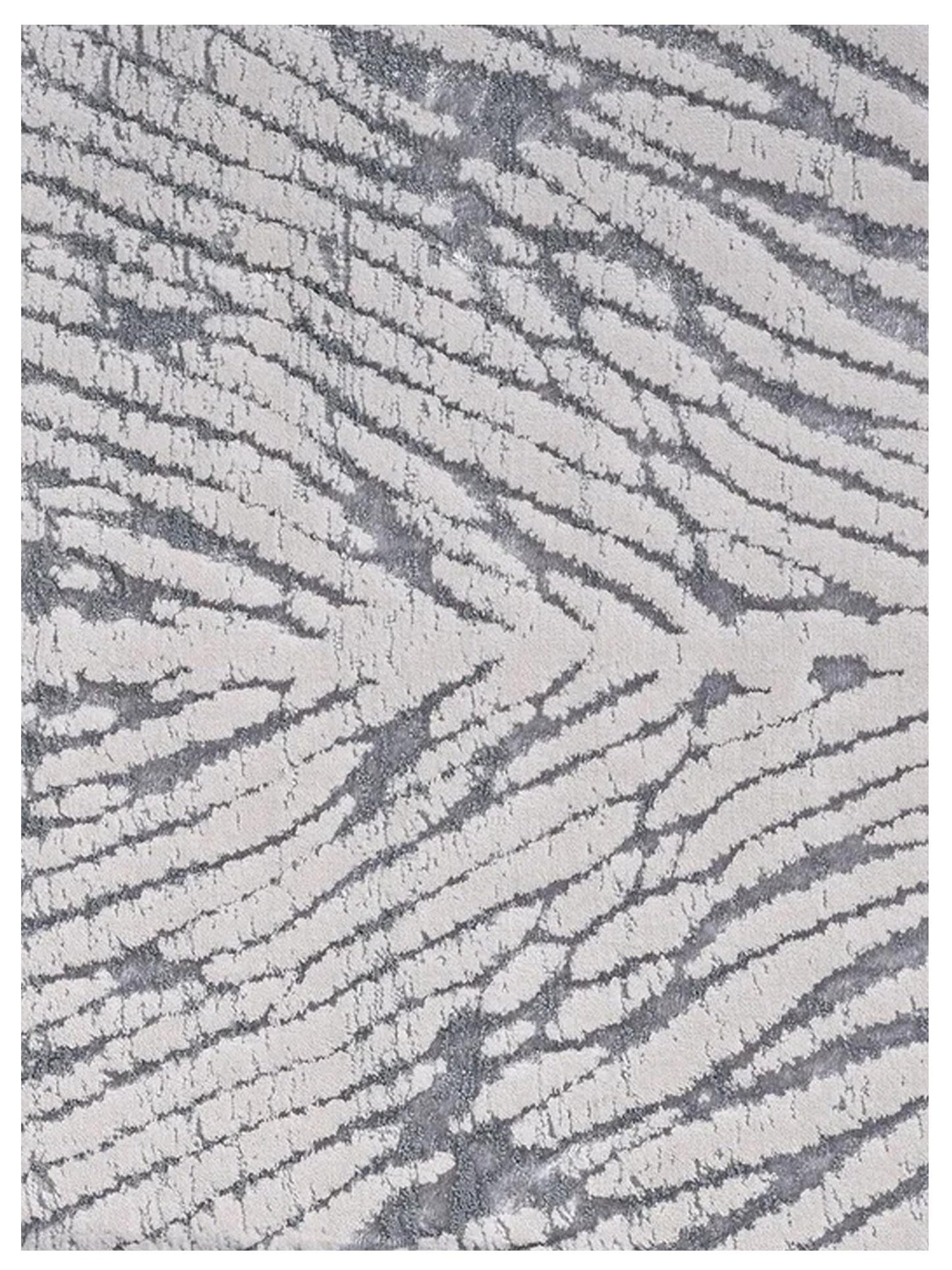 KAS LUNA 7140 Silver Blue Transitional Machinemade Rug - Rugs - KAS - Atlanta Designer Rugs