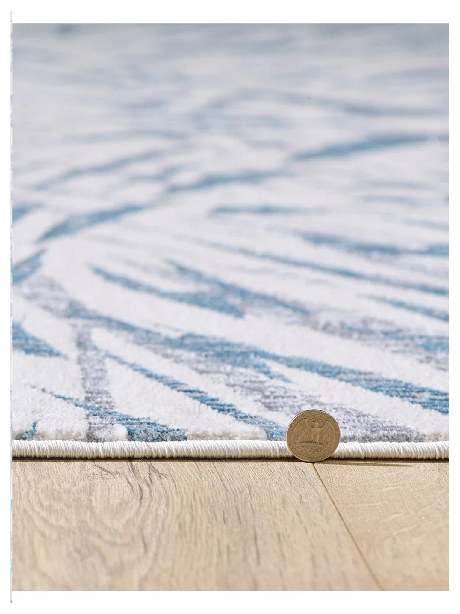 KAS LUNA 7144 Ivory Blue Transitional Machinemade Rug - Rugs - KAS - Atlanta Designer Rugs