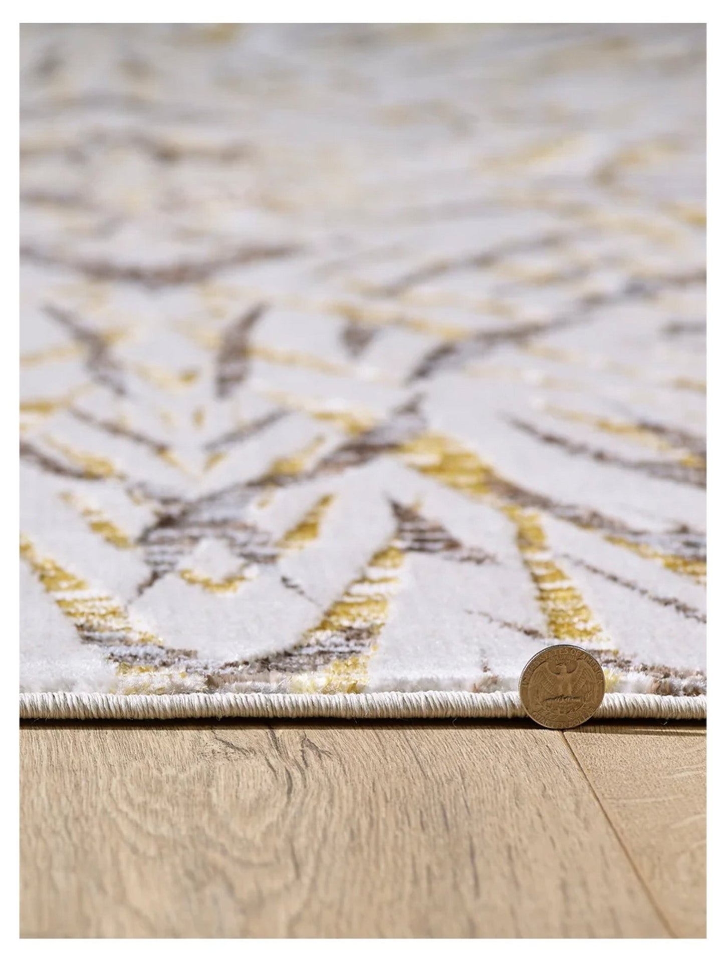 KAS LUNA 7146 Ivory Gold Transitional Machinemade Rug - Rugs - KAS - Atlanta Designer Rugs