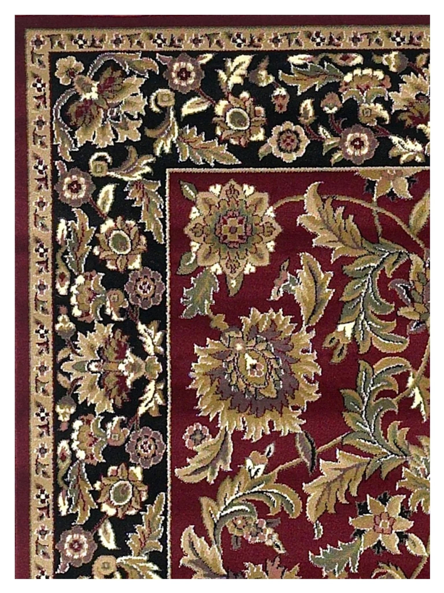 KAS Cambridge 7301 Red Black Traditional Machinemade Rug - Rugs - KAS - Atlanta Designer Rugs