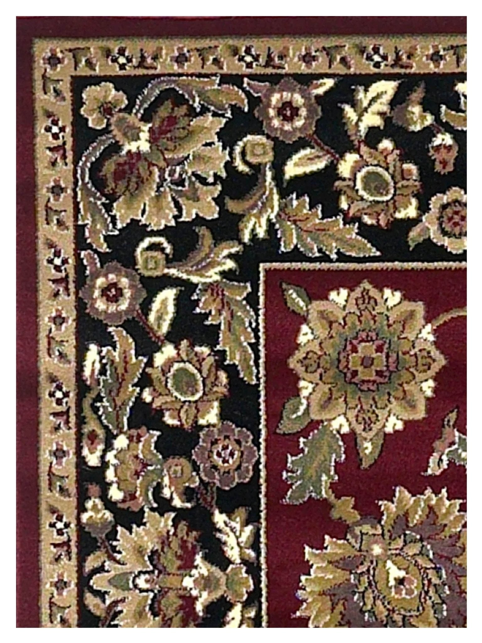 KAS Cambridge 7301 Red Black Traditional Machinemade Rug - Rugs - KAS - Atlanta Designer Rugs