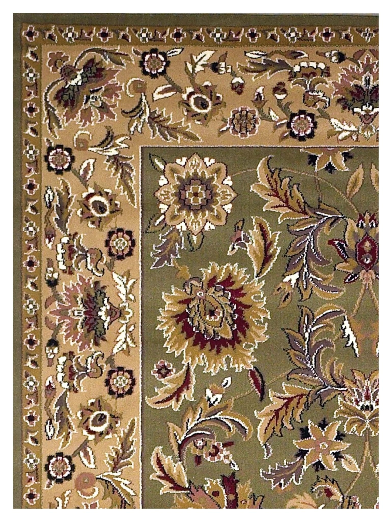 KAS Cambridge 7304 Green Taupe Traditional Machinemade Rug - Rugs - KAS - Atlanta Designer Rugs