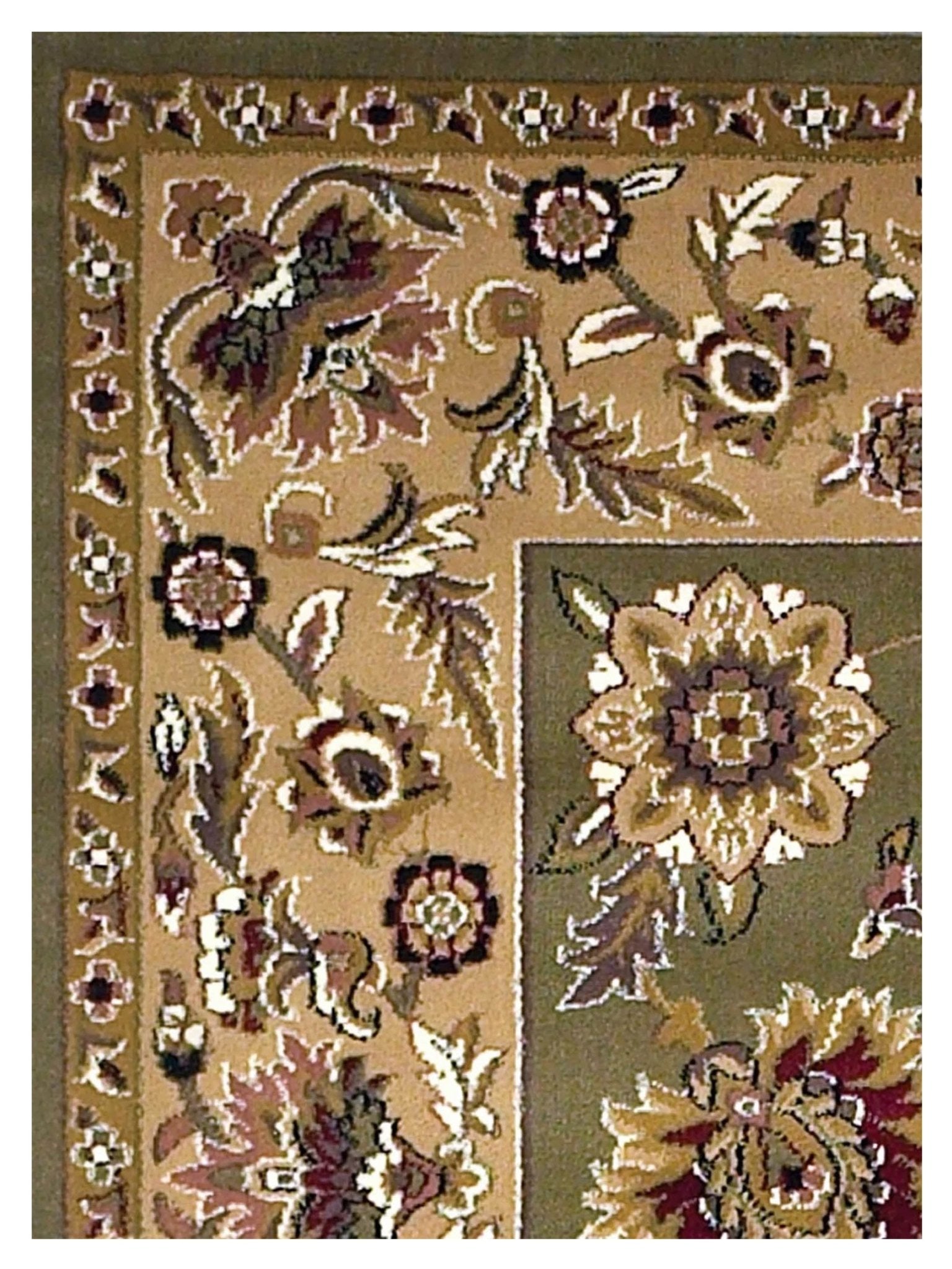 KAS Cambridge 7304 Green Taupe Traditional Machinemade Rug - Rugs - KAS - Atlanta Designer Rugs