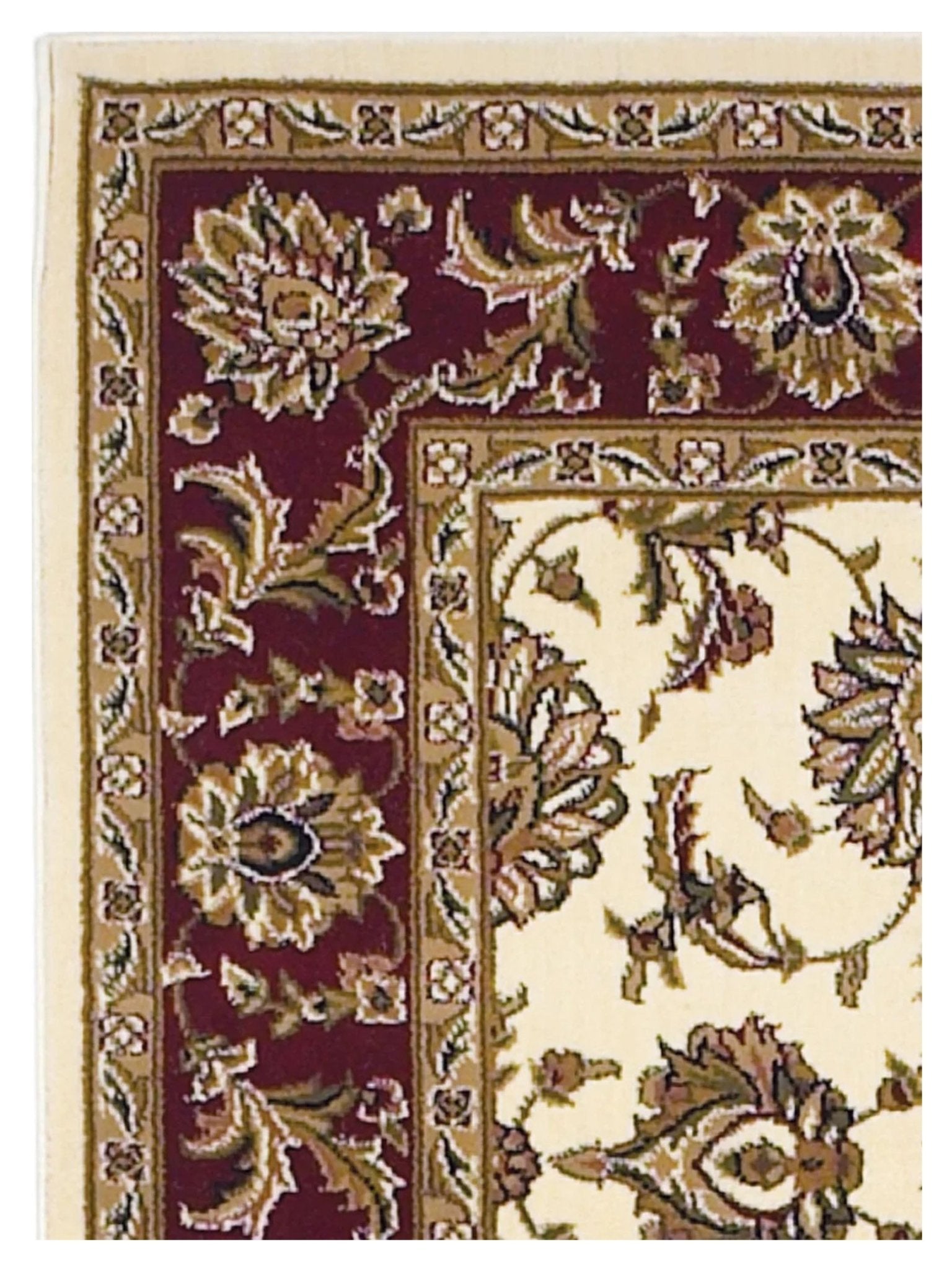 KAS Cambridge 7312 Ivory Red Traditional Machinemade Rug - Rugs - KAS - Atlanta Designer Rugs