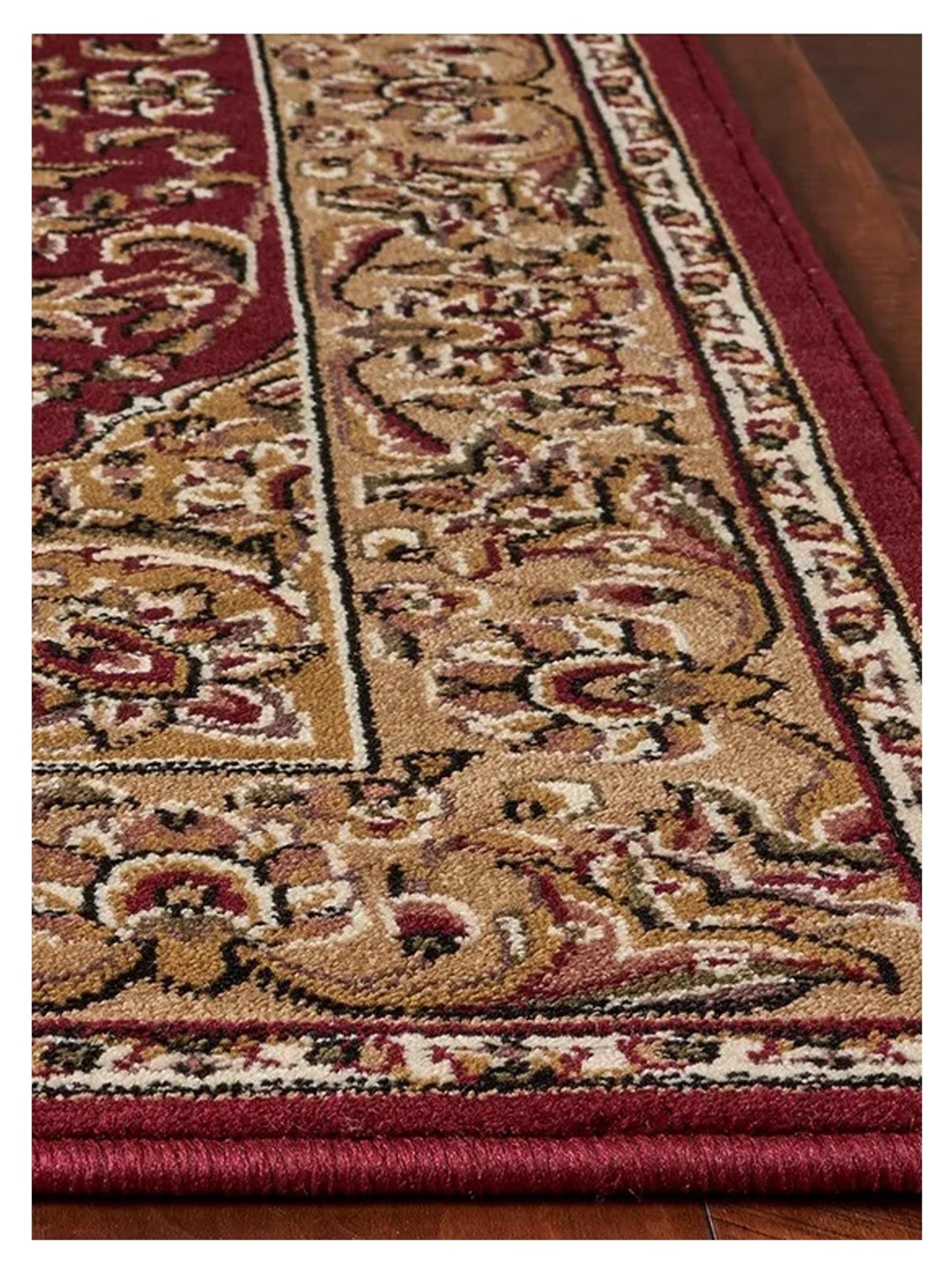 KAS Cambridge 7326 Red Beige Traditional Machinemade Rug - Rugs - KAS - Atlanta Designer Rugs