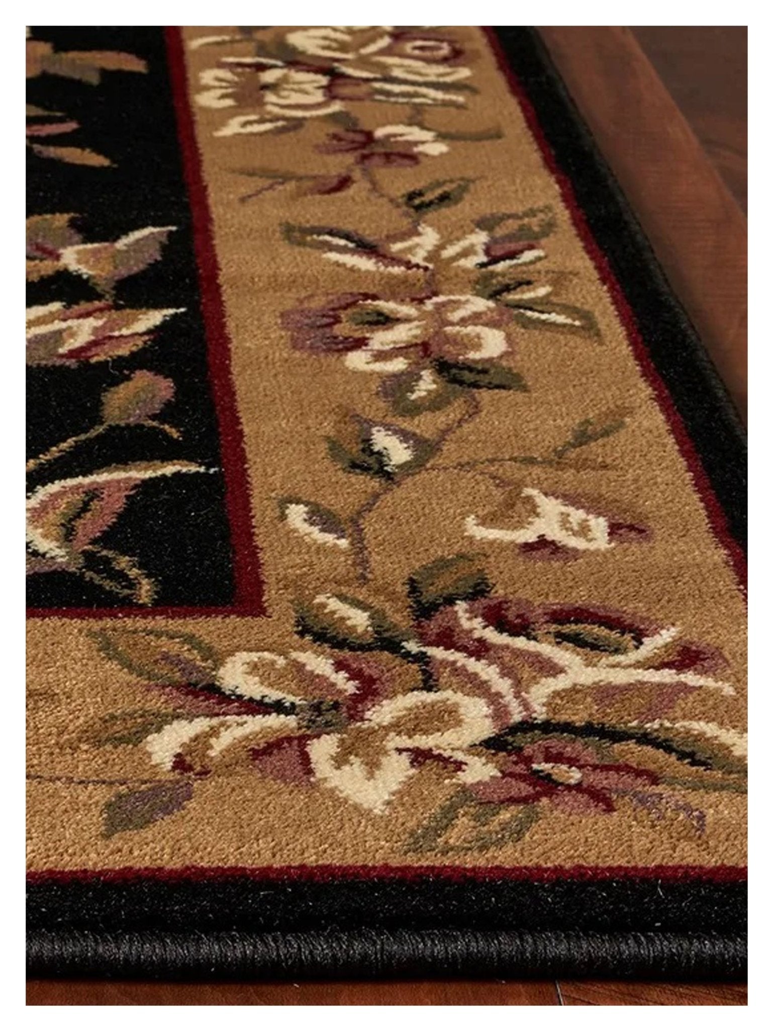 KAS Cambridge 7336 Black Beige Traditional Machinemade Rug - Rugs - KAS - Atlanta Designer Rugs