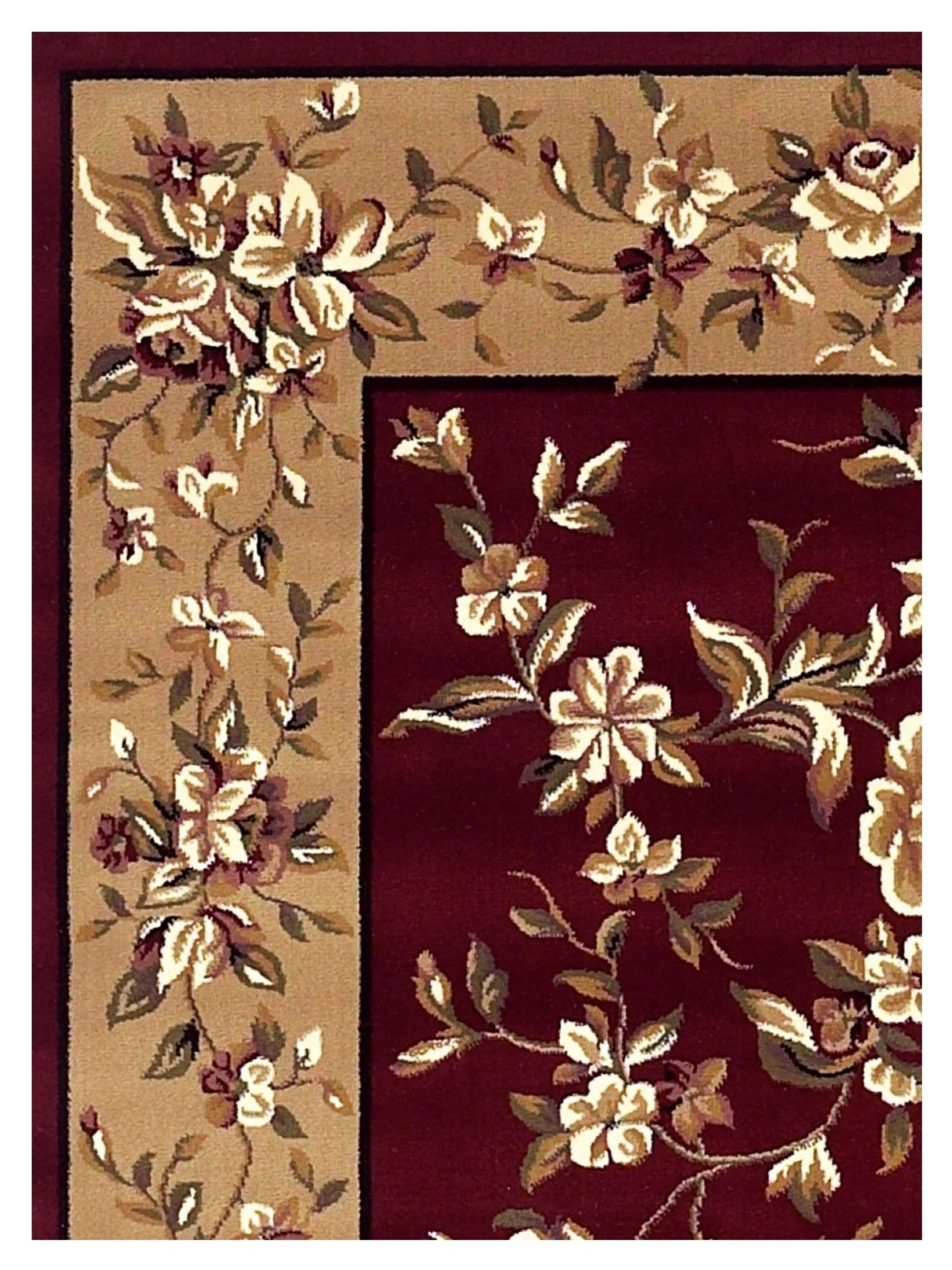 KAS Cambridge 7337 Red Beige Traditional Machinemade Rug - Rugs - KAS - Atlanta Designer Rugs