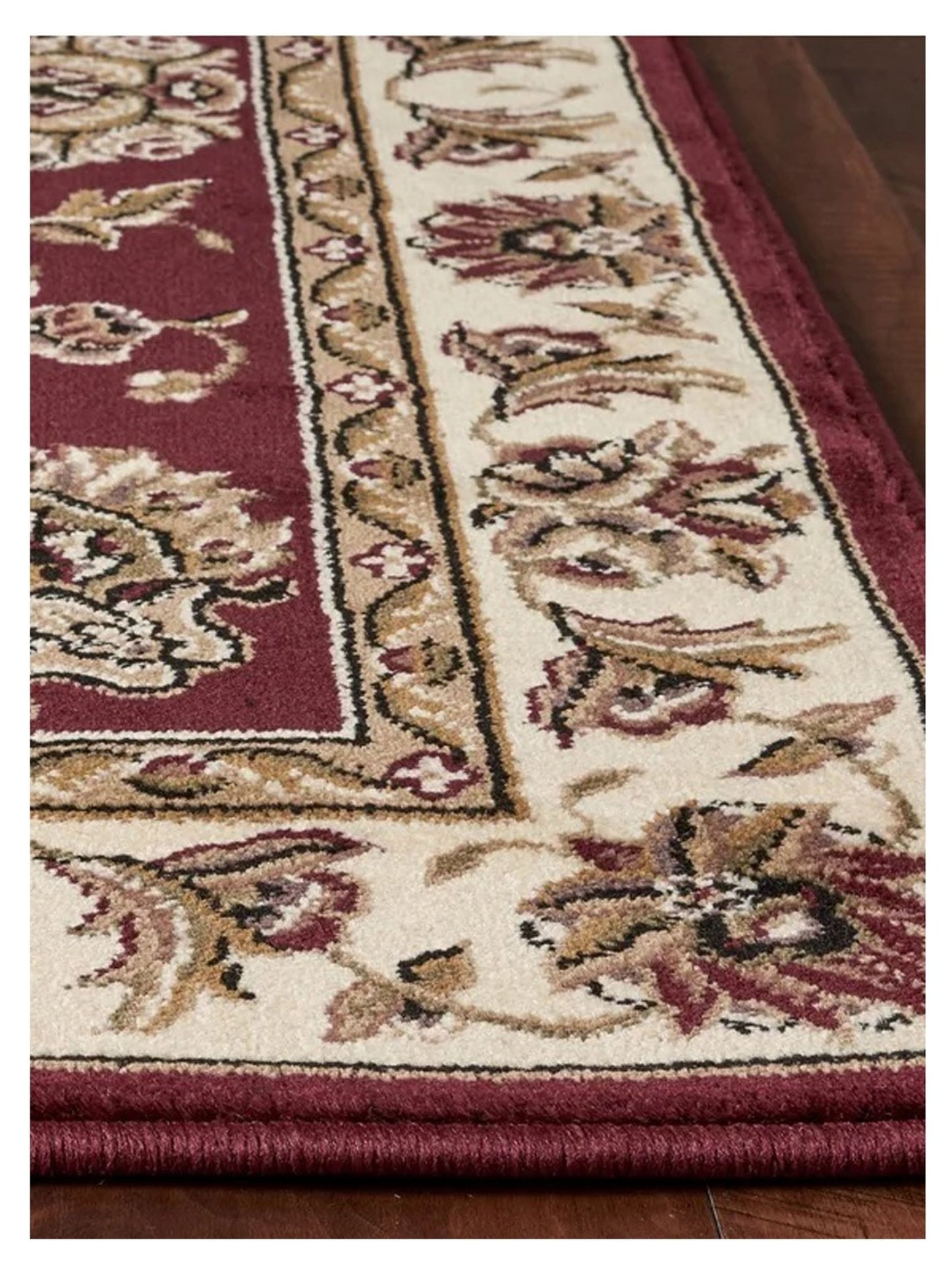 KAS Cambridge 7340 Red Ivory Traditional Machinemade Rug - Rugs - KAS - Atlanta Designer Rugs