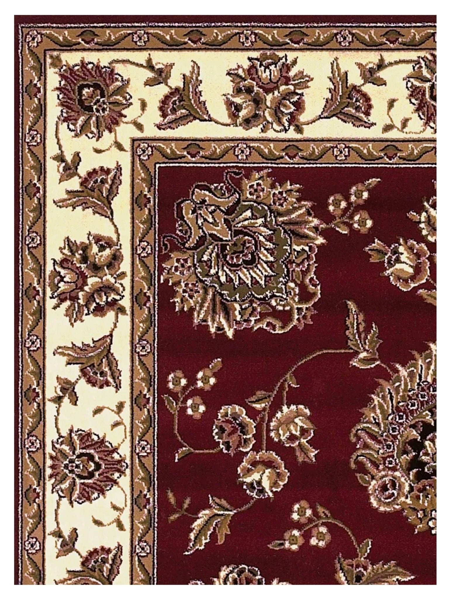 KAS Cambridge 7340 Red Ivory Traditional Machinemade Rug - Rugs - KAS - Atlanta Designer Rugs