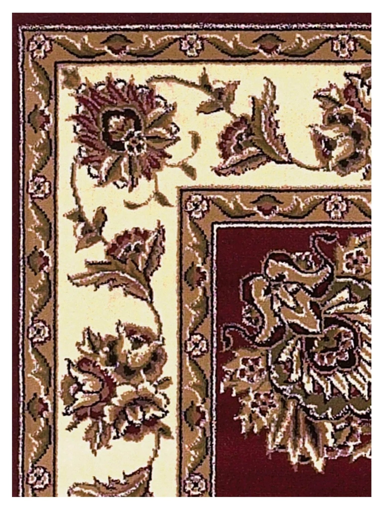 KAS Cambridge 7340 Red Ivory Traditional Machinemade Rug - Rugs - KAS - Atlanta Designer Rugs