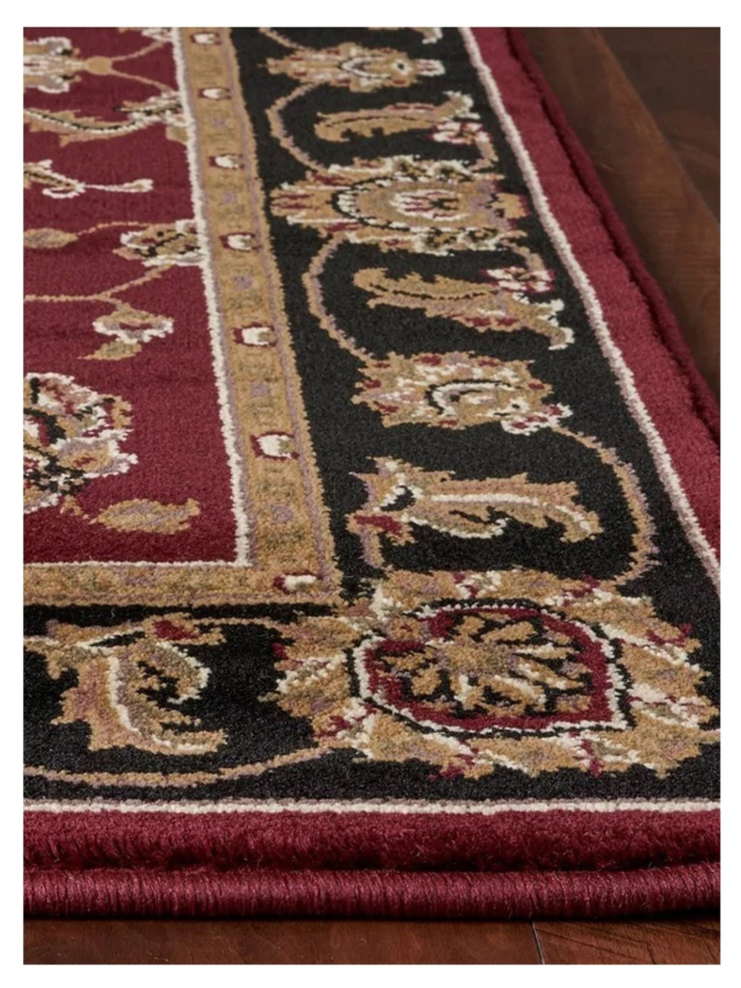 KAS Cambridge 7342 Red Black Traditional Machinemade Rug - Rugs - KAS - Atlanta Designer Rugs