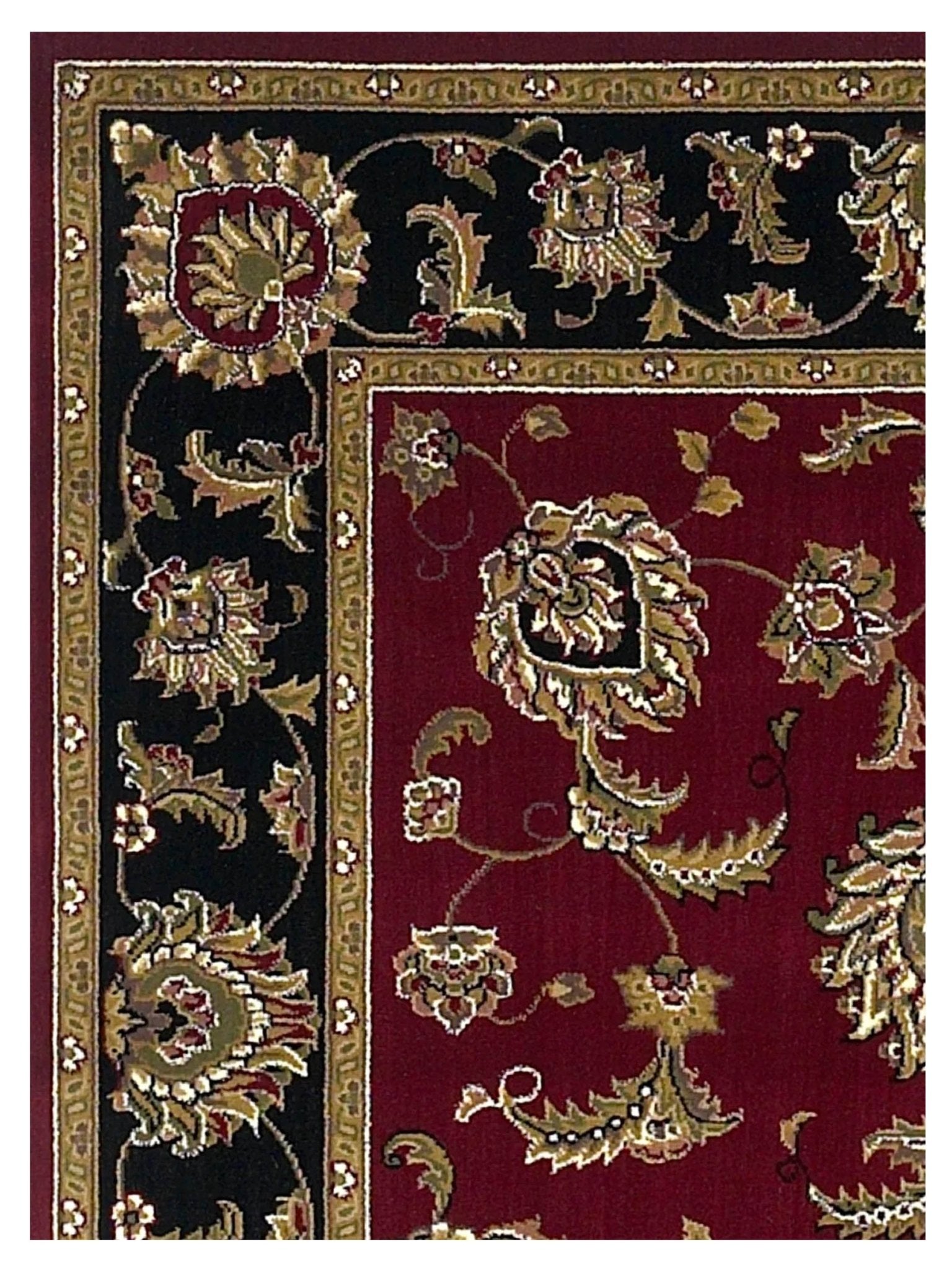 KAS Cambridge 7342 Red Black Traditional Machinemade Rug - Rugs - KAS - Atlanta Designer Rugs