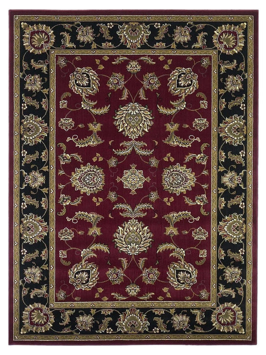 KAS Cambridge 7342 Red Black Traditional Machinemade Rug - Rugs - KAS - Atlanta Designer Rugs