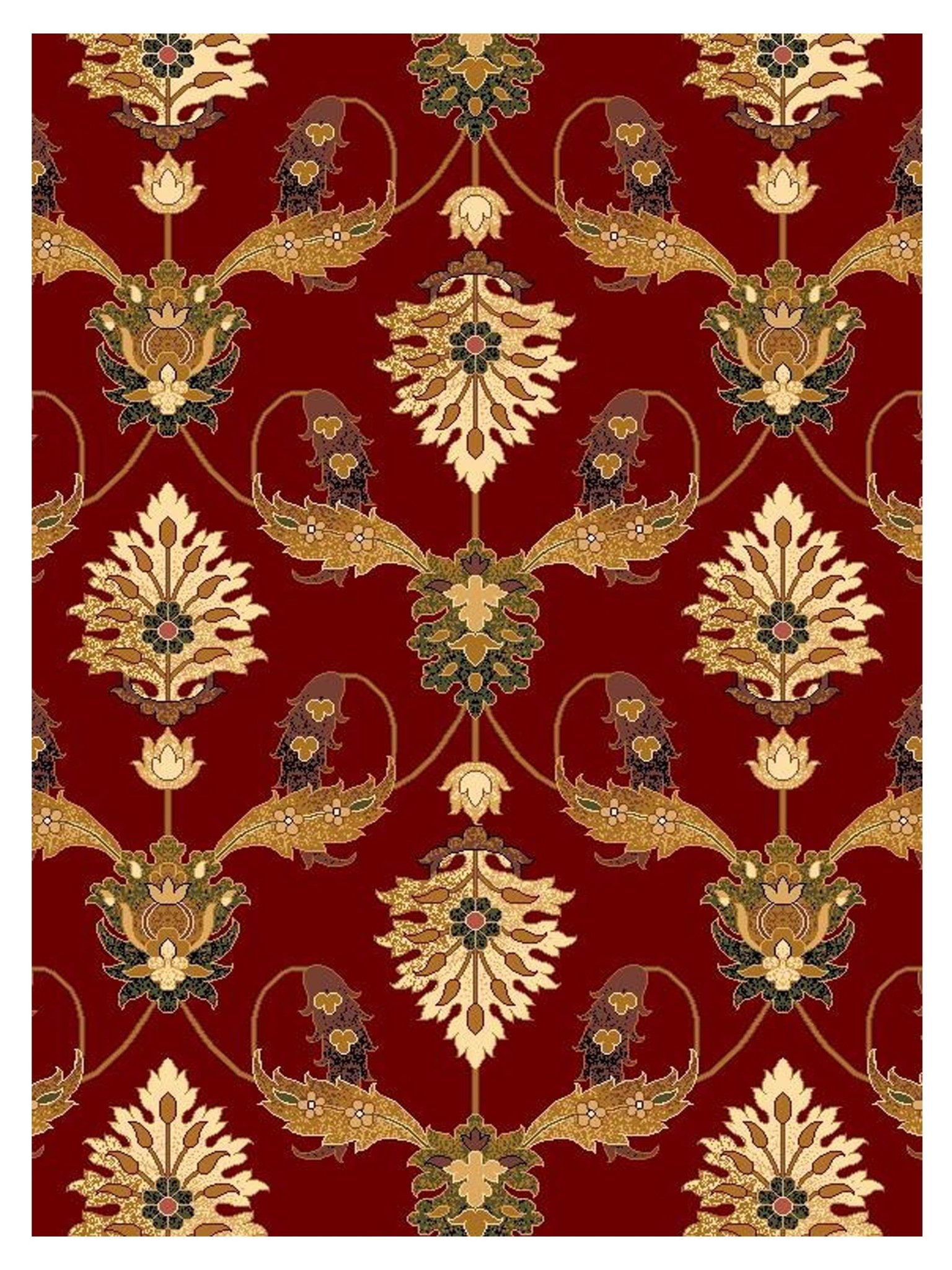 KAS Cambridge 7364 Red Traditional Machinemade Rug - Rugs - KAS - Atlanta Designer Rugs