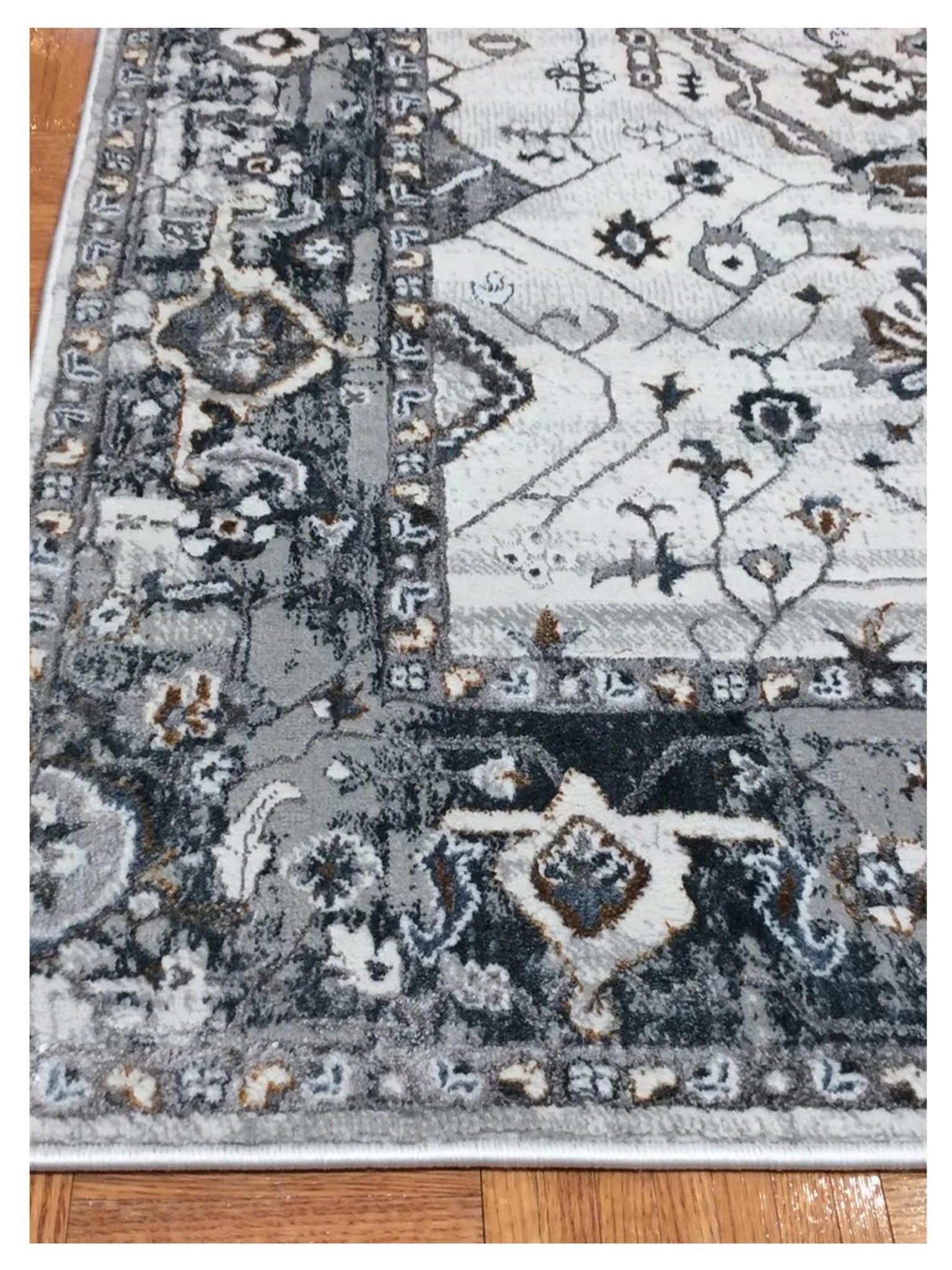 KAS INSPIRE 7500 Ivory Grey Transitional Machinemade Rug - Rugs - KAS - Atlanta Designer Rugs