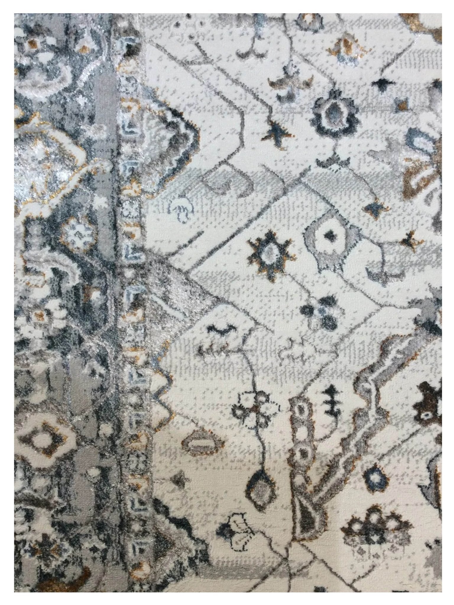 KAS INSPIRE 7500 Ivory Grey Transitional Machinemade Rug - Rugs - KAS - Atlanta Designer Rugs