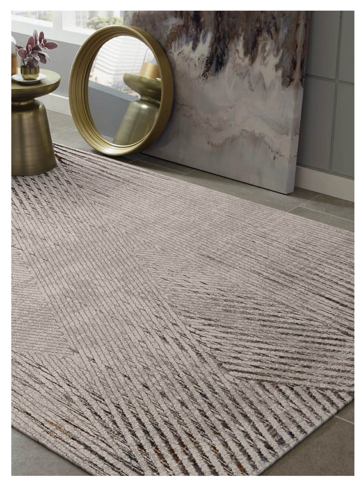 KAS INSPIRE 7504 Ivory Grey Transitional Machinemade Rug - Rugs - KAS - Atlanta Designer Rugs