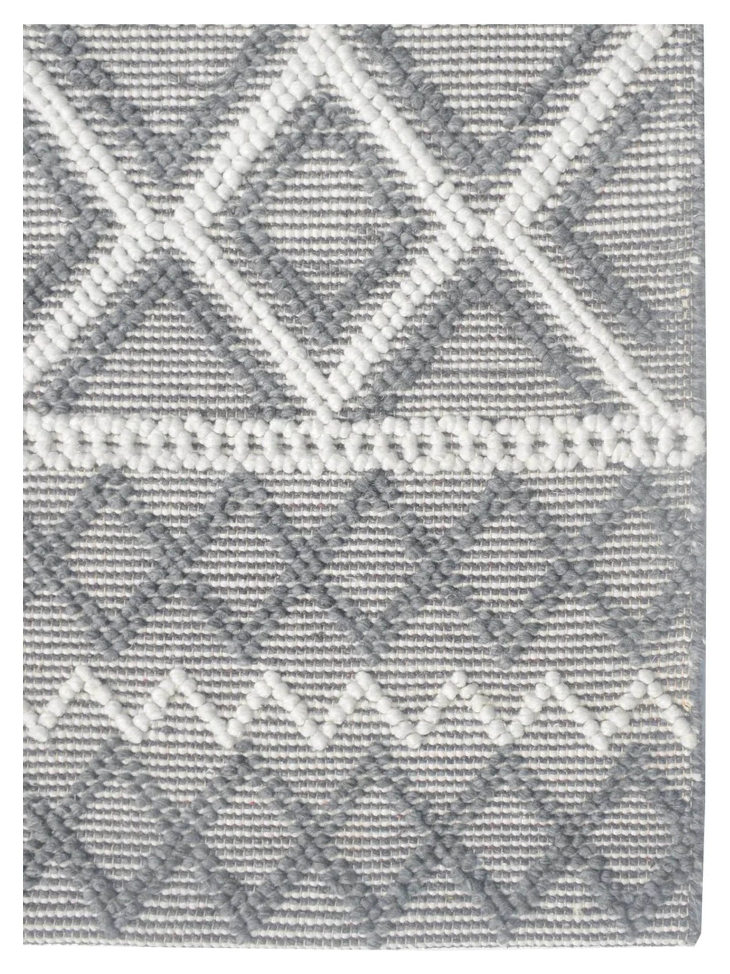 KAS Chloe 7725 Grey Ivory Casual Woven Rug - Rugs - KAS - Atlanta Designer Rugs