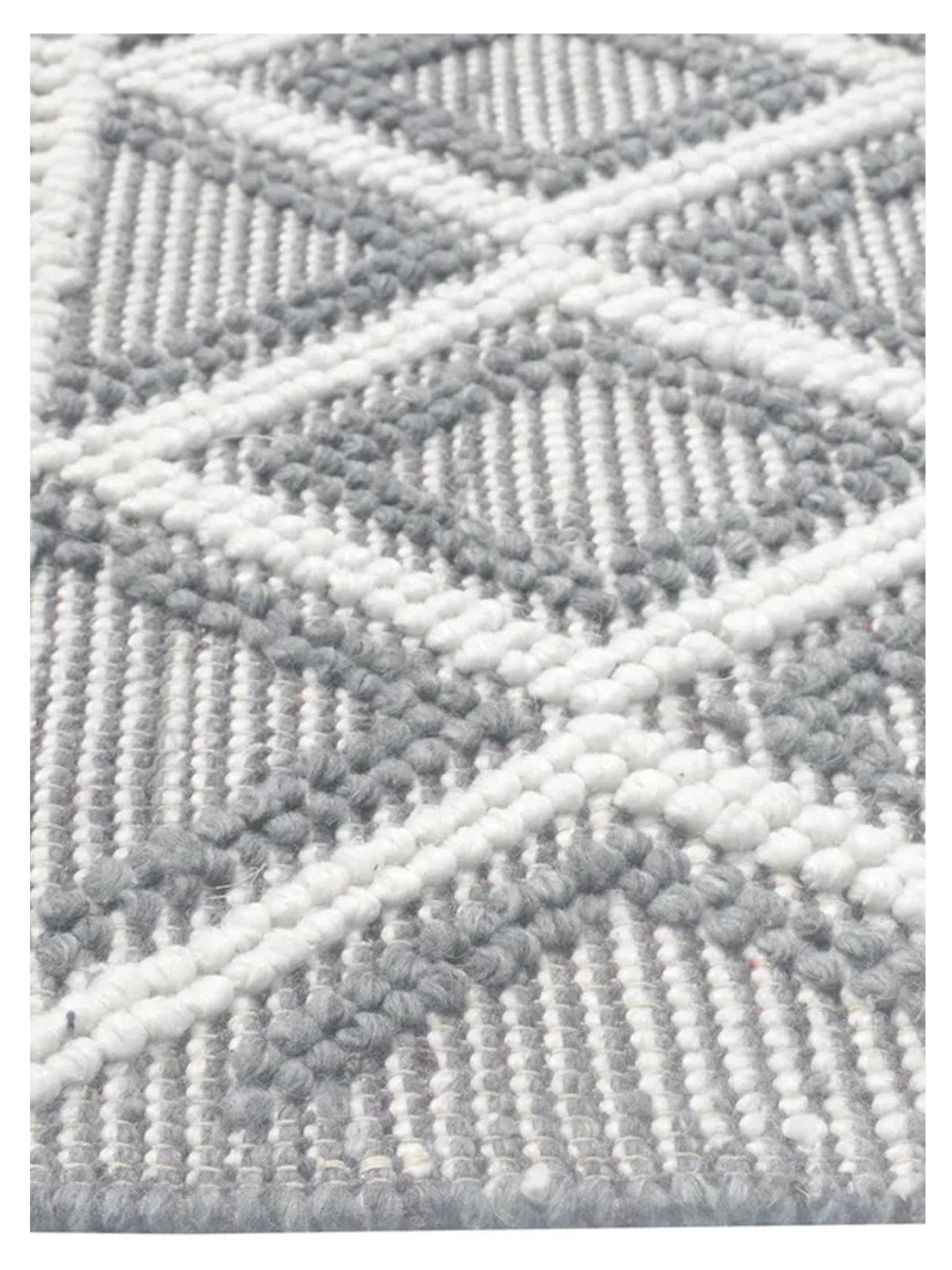 KAS Chloe 7725 Grey Ivory Casual Woven Rug - Rugs - KAS - Atlanta Designer Rugs