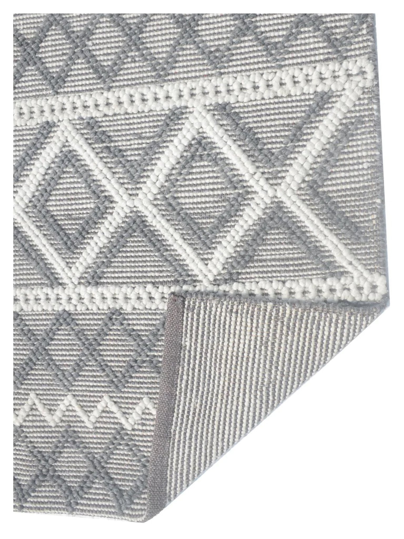 KAS Chloe 7725 Grey Ivory Casual Woven Rug - Rugs - KAS - Atlanta Designer Rugs