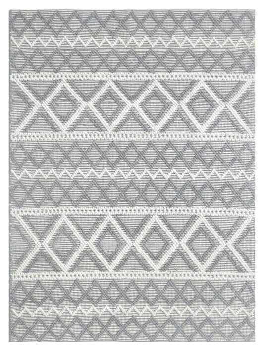 KAS Chloe 7725 Grey Ivory Casual Woven Rug - Rugs - KAS - Atlanta Designer Rugs