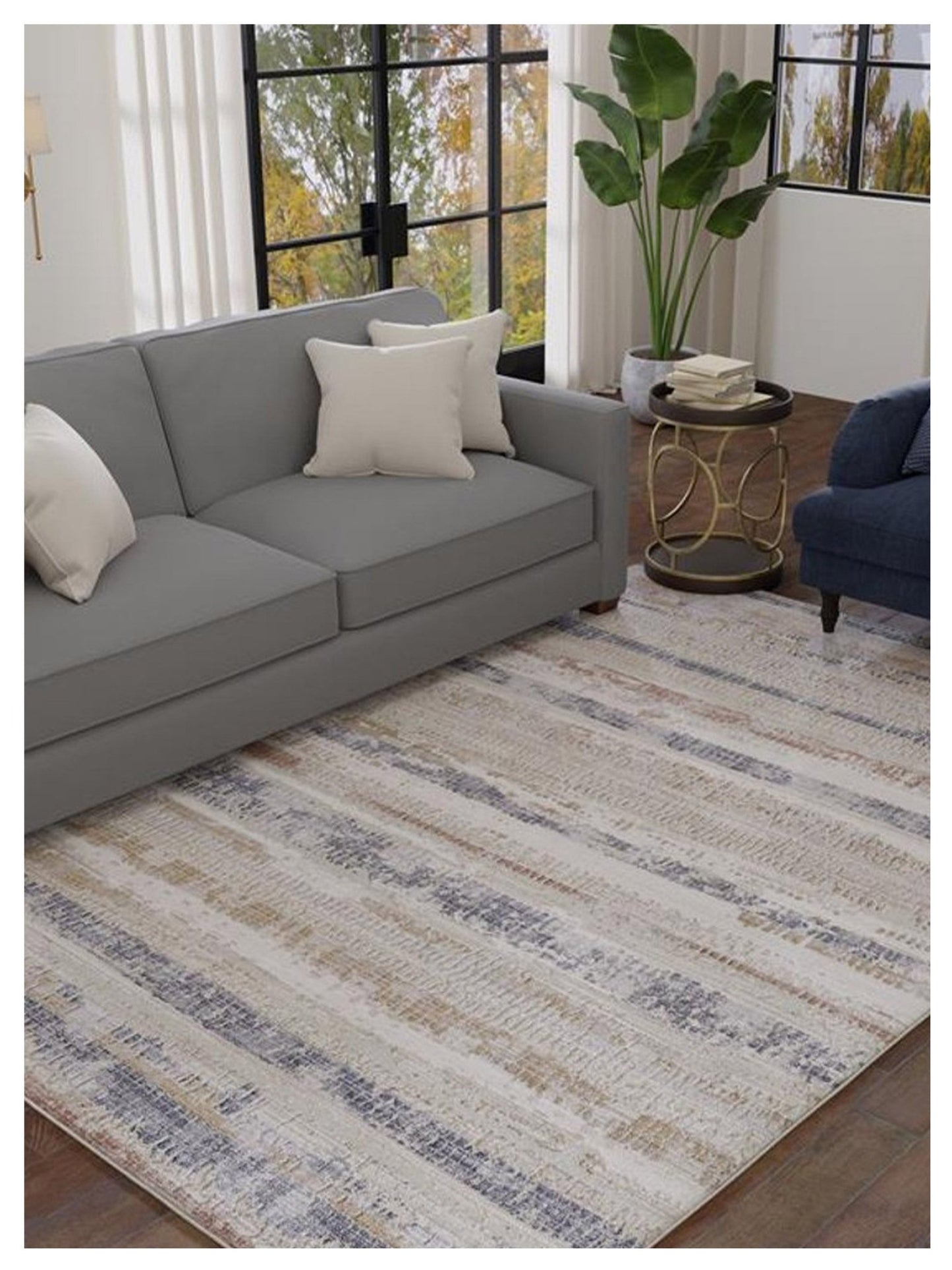 KAS Woodland 7906 Ivory Blue Transitional Machinemade Rug - Rugs - KAS - Atlanta Designer Rugs