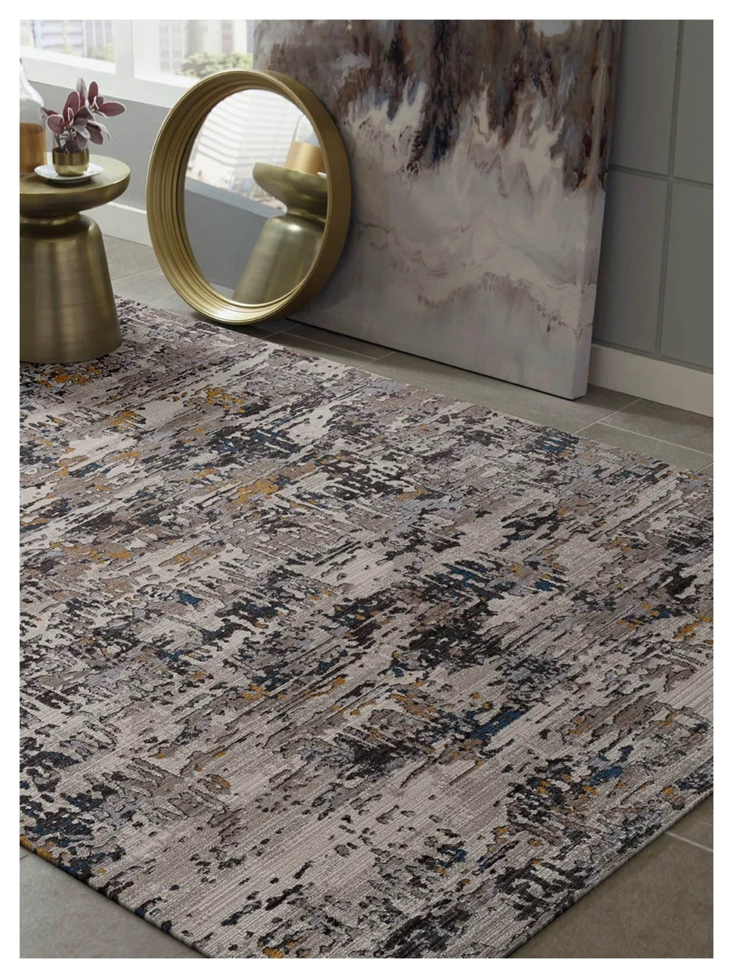 KAS KARINA 8252 Grey Transitional Machinemade Rug - Rugs - KAS - Atlanta Designer Rugs