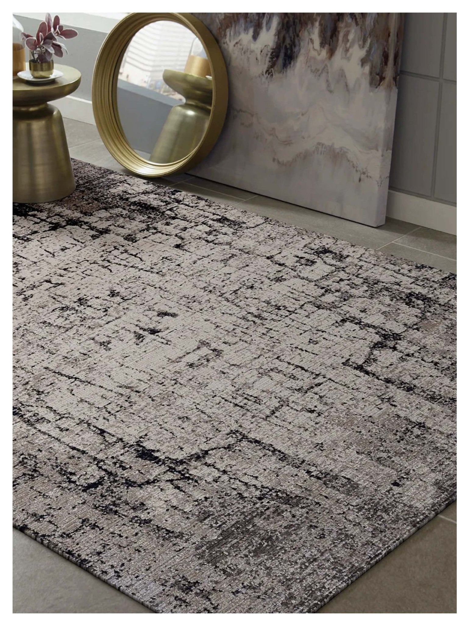 KAS KARINA 8253 Ivory Grey Transitional Machinemade Rug - Rugs - KAS - Atlanta Designer Rugs