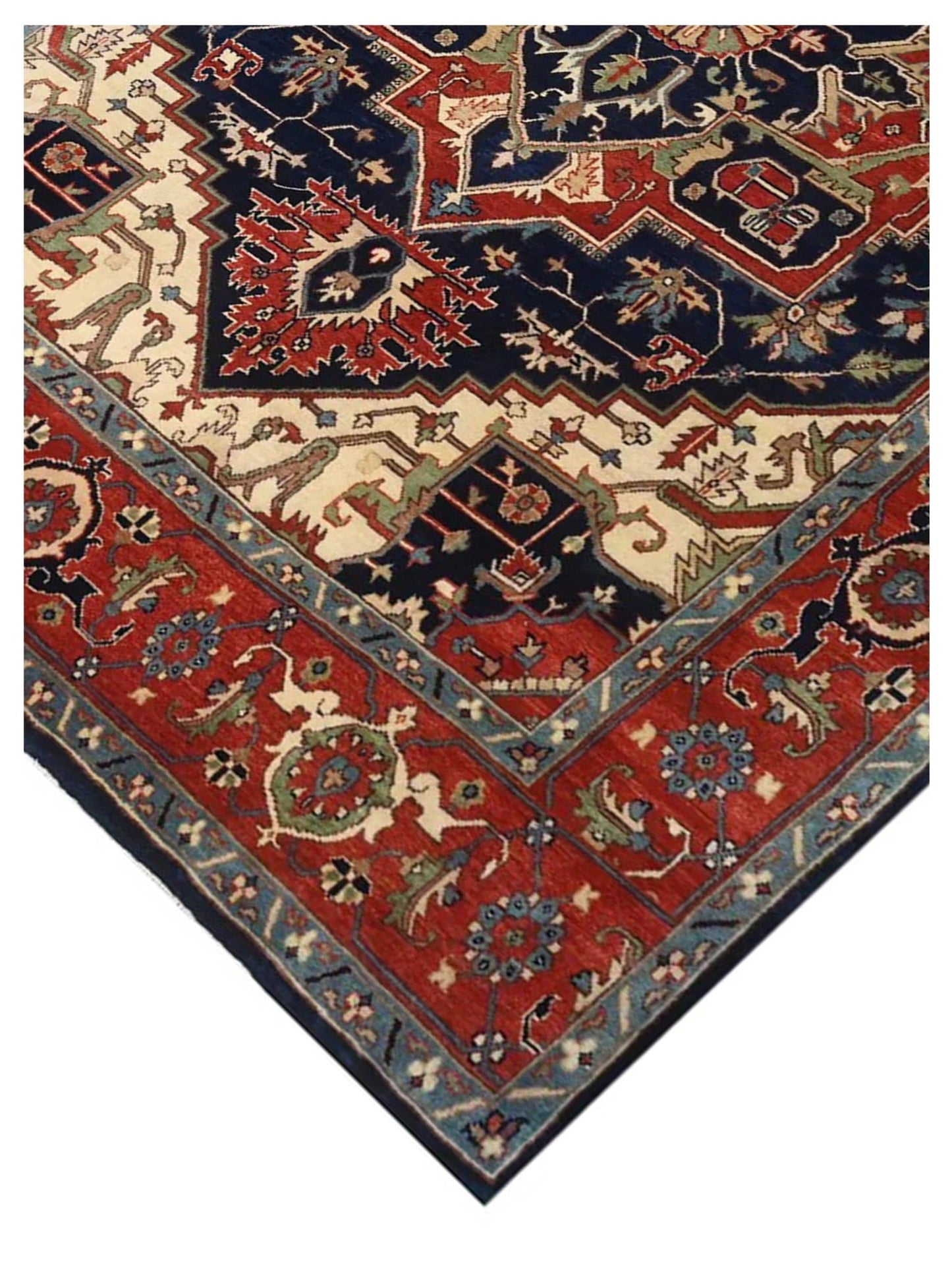 Artisan Helena Blue Rust Traditional Knotted Rug - Rugs - Artisan - Atlanta Designer Rugs