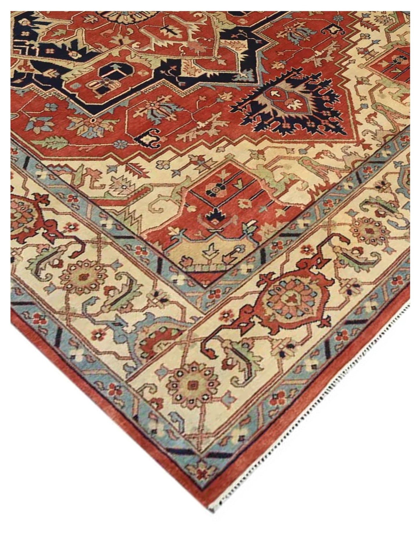 Artisan Helena Rust Beige Traditional Knotted Rug - Rugs - Artisan - Atlanta Designer Rugs