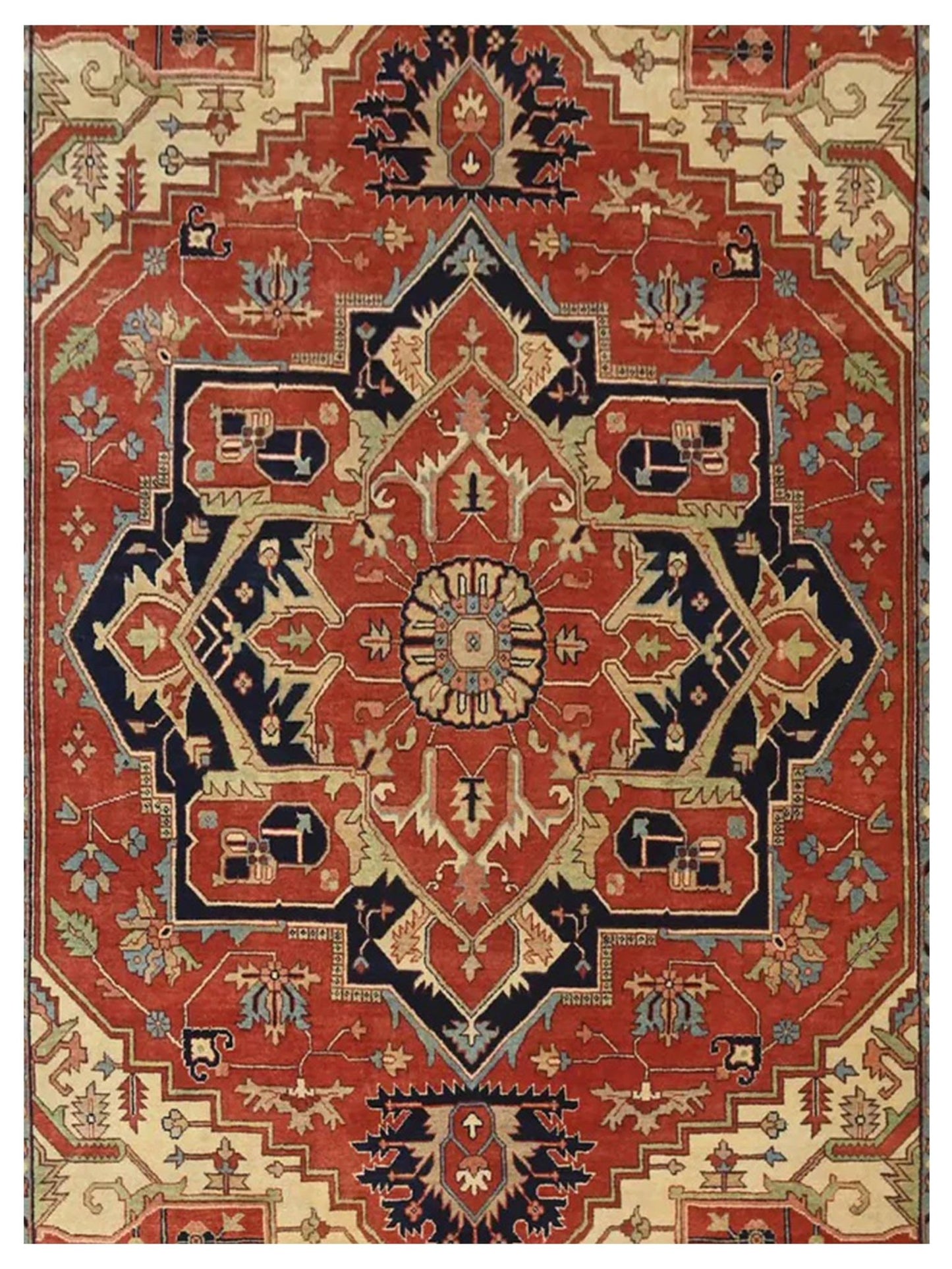 Artisan Helena Rust Beige Traditional Knotted Rug - Rugs - Artisan - Atlanta Designer Rugs