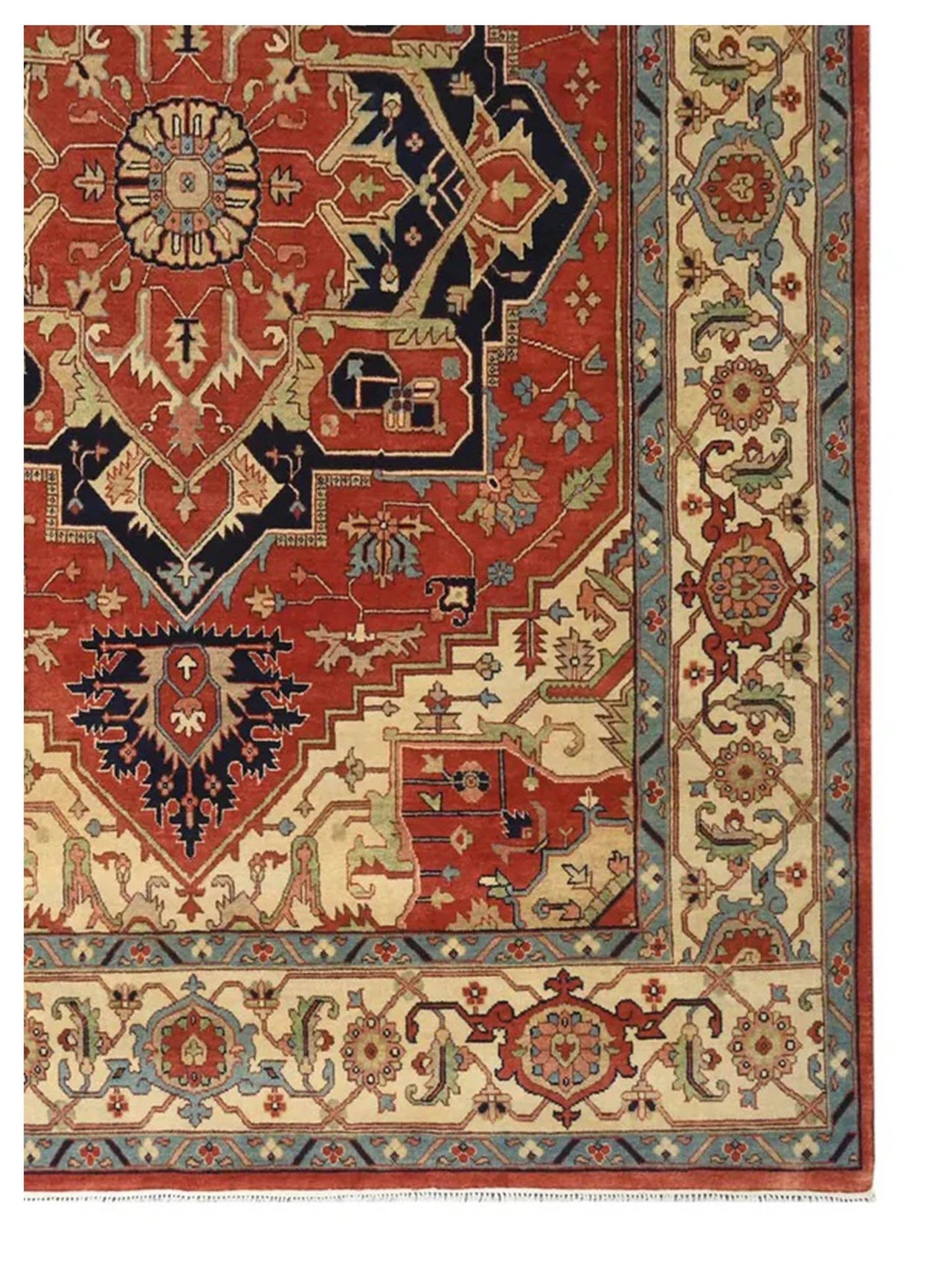 Artisan Helena Rust Beige Traditional Knotted Rug - Rugs - Artisan - Atlanta Designer Rugs