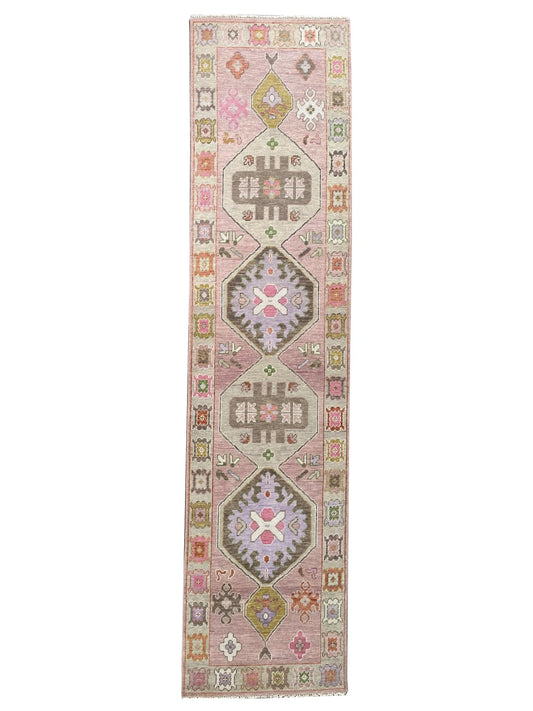 Artisan Blossom Pink Grey Traditional Knotted Rug - Rugs - Artisan - Atlanta Designer Rugs