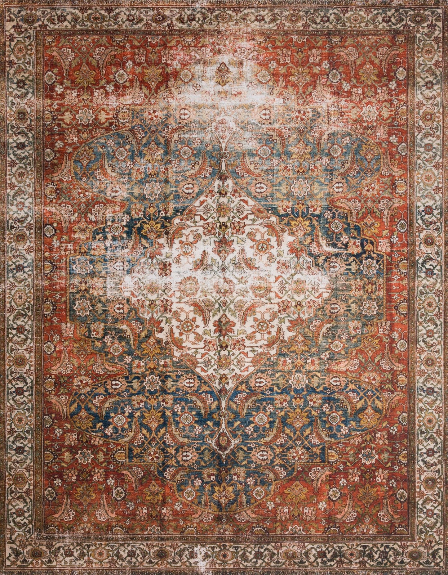 Loloi II Layla LAY - 05 Ocean Multi Traditional Power Loomed Rug - Rugs - Loloi II - Atlanta Designer Rugs