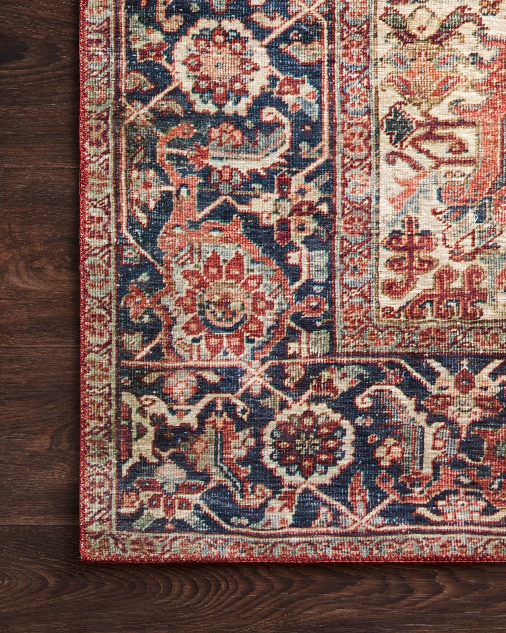 Loloi II Layla LAY - 08 Red Navy Traditional Power Loomed Rug - Rugs - Loloi II - Atlanta Designer Rugs