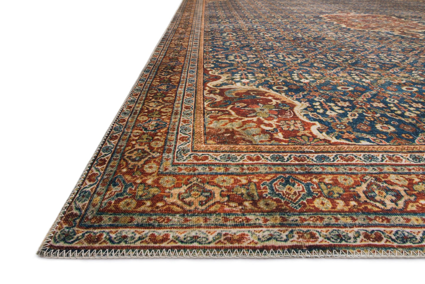 Loloi II Layla LAY - 09 Cobalt Blue Spice Traditional Power Loomed Rug - Rugs - Loloi II - Atlanta Designer Rugs