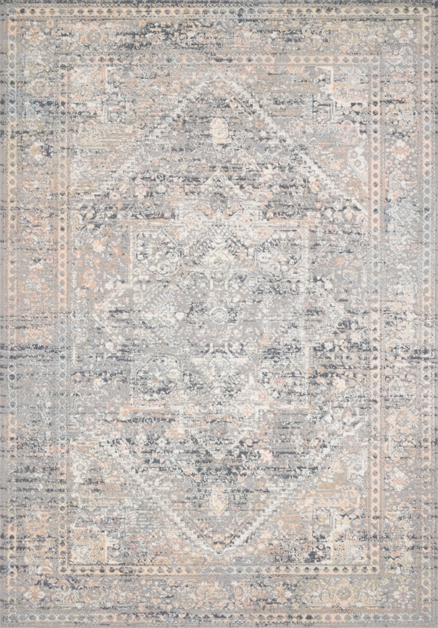 Loloi II Lucia LUC - 01 Grey Sunset Transitional Power Loomed Rug - Rugs - Loloi II - Atlanta Designer Rugs