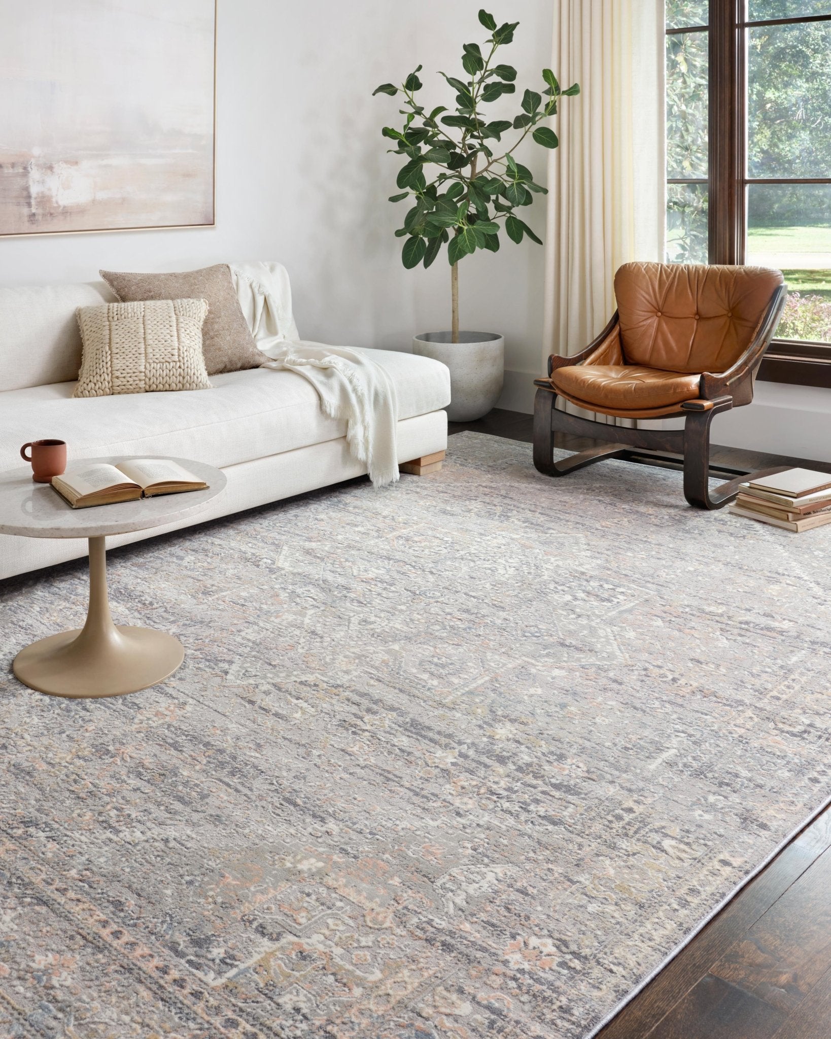 Loloi II Lucia LUC - 01 Grey Sunset Transitional Power Loomed Rug - Rugs - Loloi II - Atlanta Designer Rugs