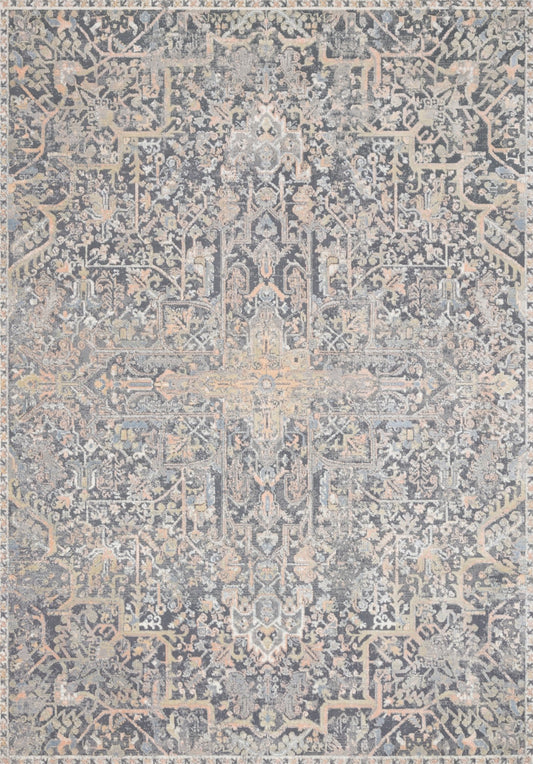 Loloi II Lucia LUC - 02 Charcoal Multi Transitional Power Loomed Rug - Rugs - Loloi II - Atlanta Designer Rugs