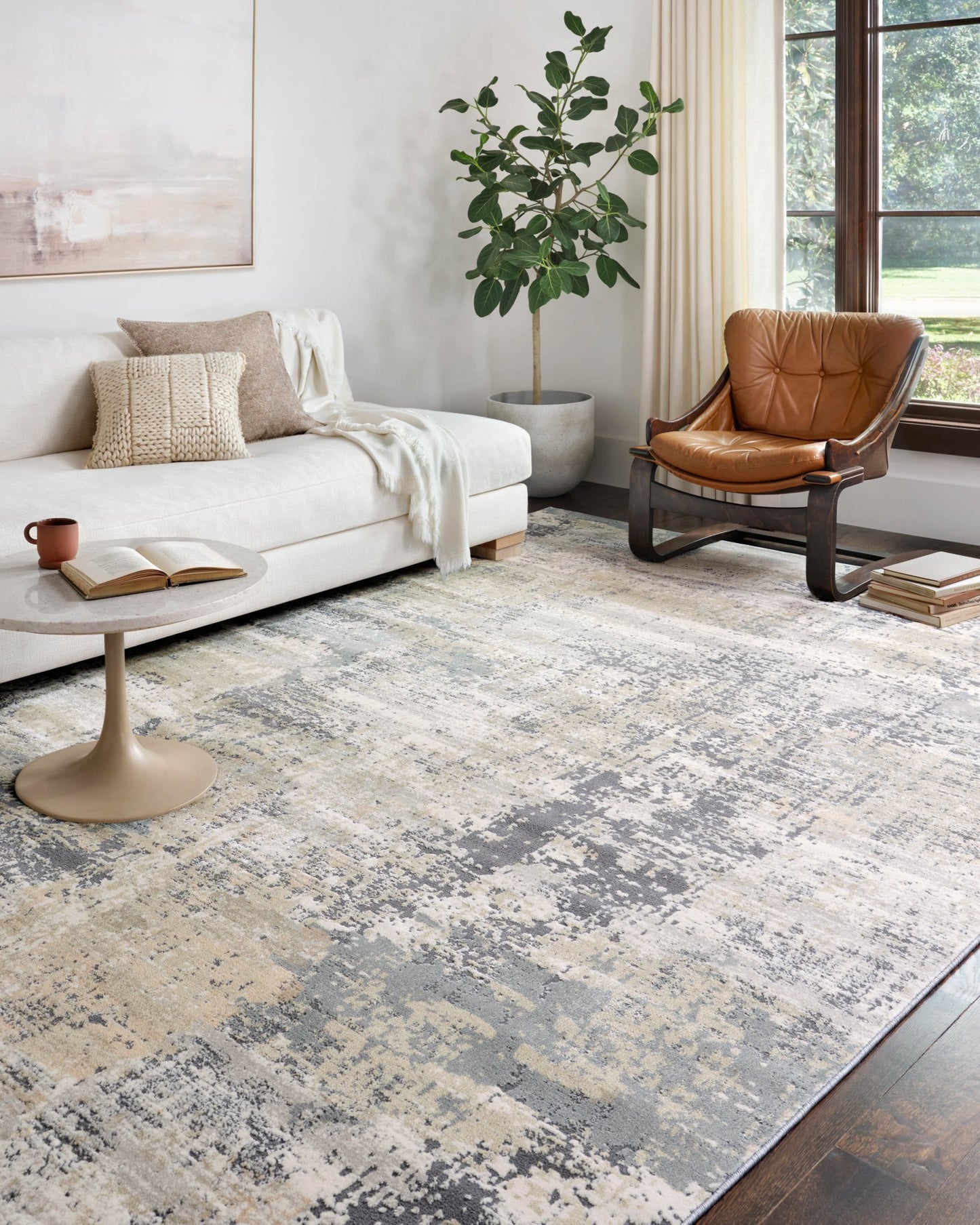 Loloi II Lucia LUC - 06 Granite Transitional Power Loomed Rug - Rugs - Loloi II - Atlanta Designer Rugs