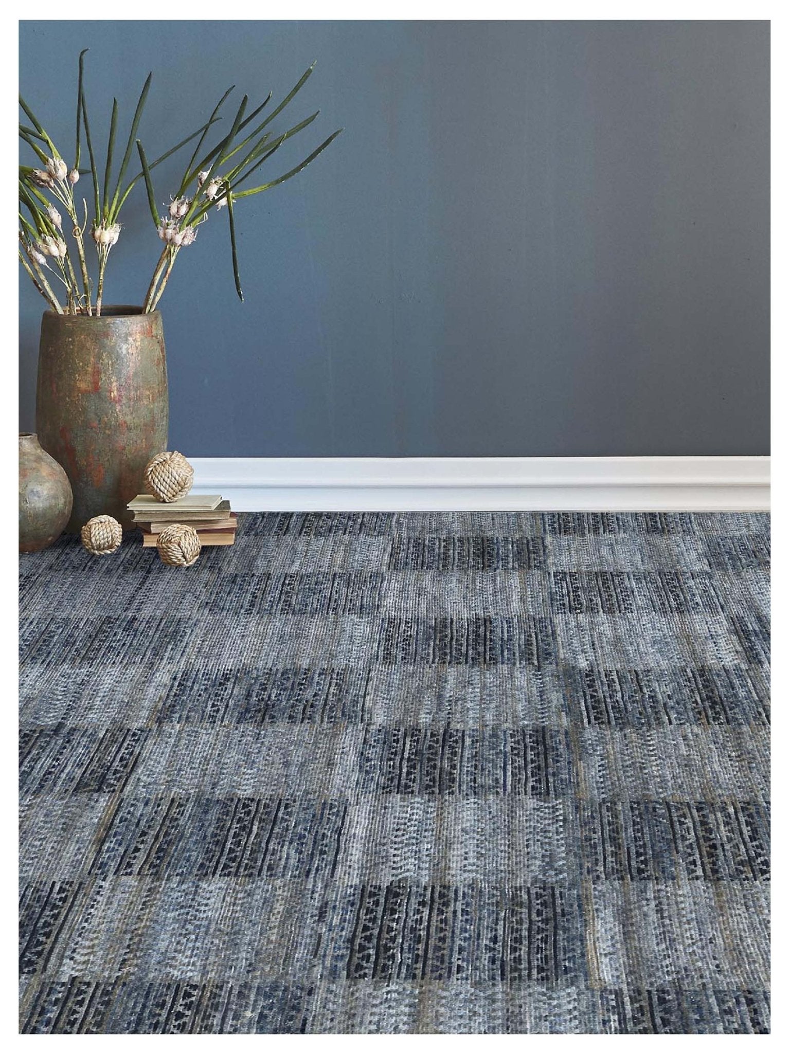 Limited LISMORE LI - 108 GRAYISH BLUE Transitional Knotted Rug - Rugs - Limited - Atlanta Designer Rugs