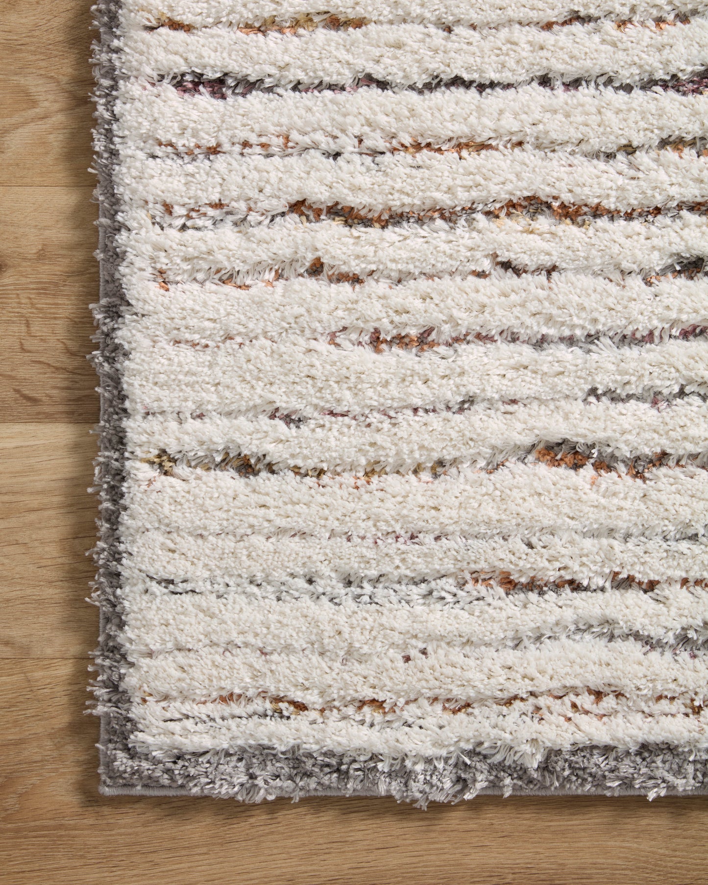 Loloi Levitt Shag LEV-01 Ivory Multi Shag Power Loomed Rug