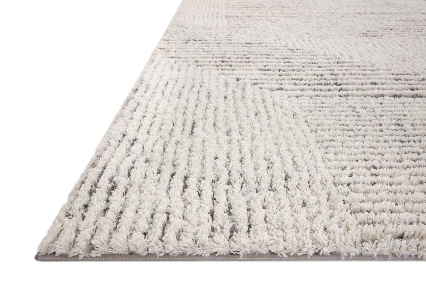 Loloi Levitt Shag LEV-02 Ivory Grey Shag Power Loomed Rug