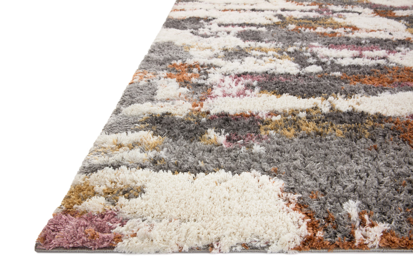 Loloi Levitt Shag LEV-04 Grey Multi Shag Power Loomed Rug