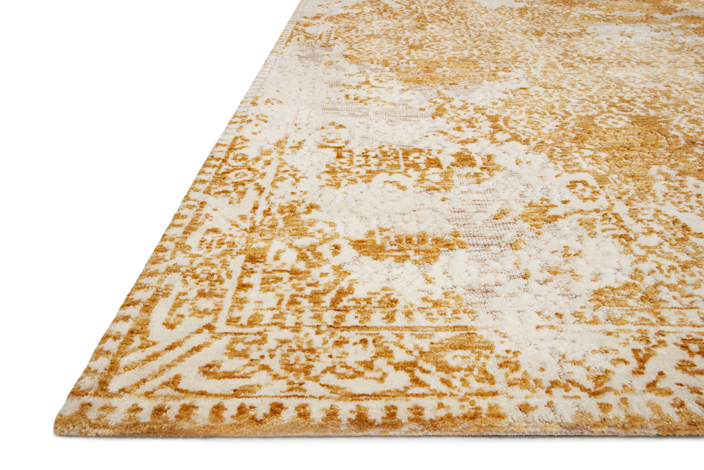 Magnolia Home Lindsay LIS-01 Gold Antique White Transitional Power Loomed Rug