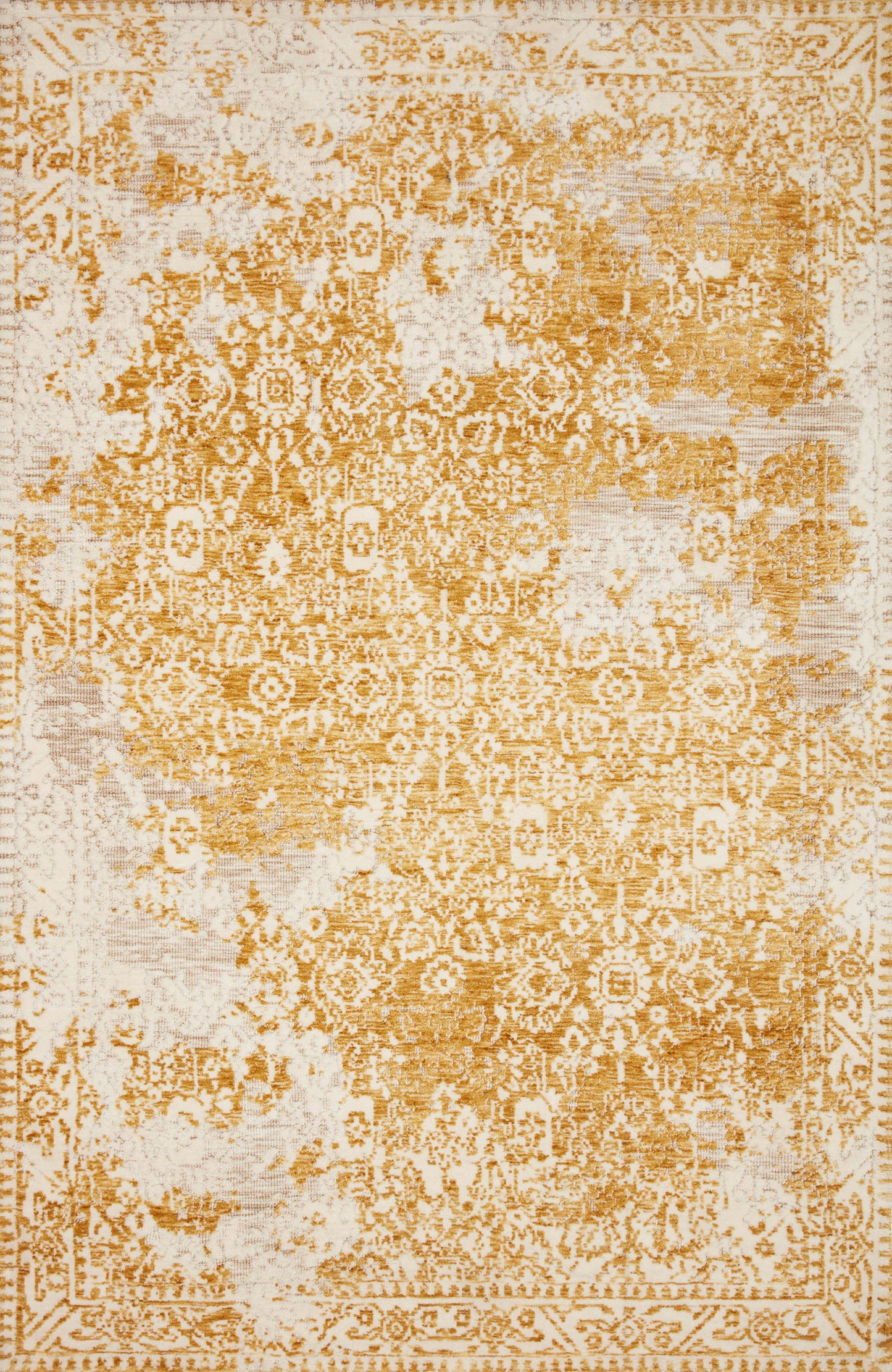 Magnolia Home Lindsay LIS-01 Gold Antique White Transitional Power Loomed Rug