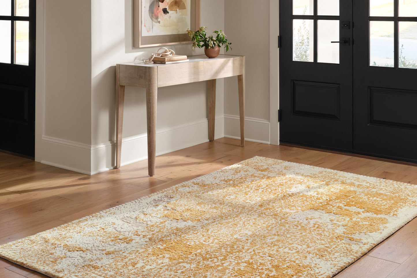 Magnolia Home Lindsay LIS-01 Gold Antique White Transitional Power Loomed Rug