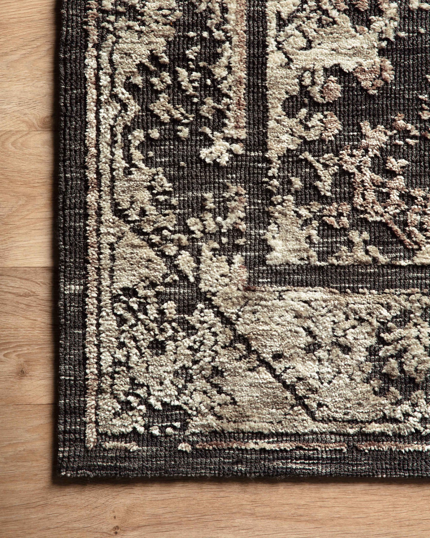 Magnolia Home Lindsay LIS-04 Charcoal Beige Transitional Power Loomed Rug