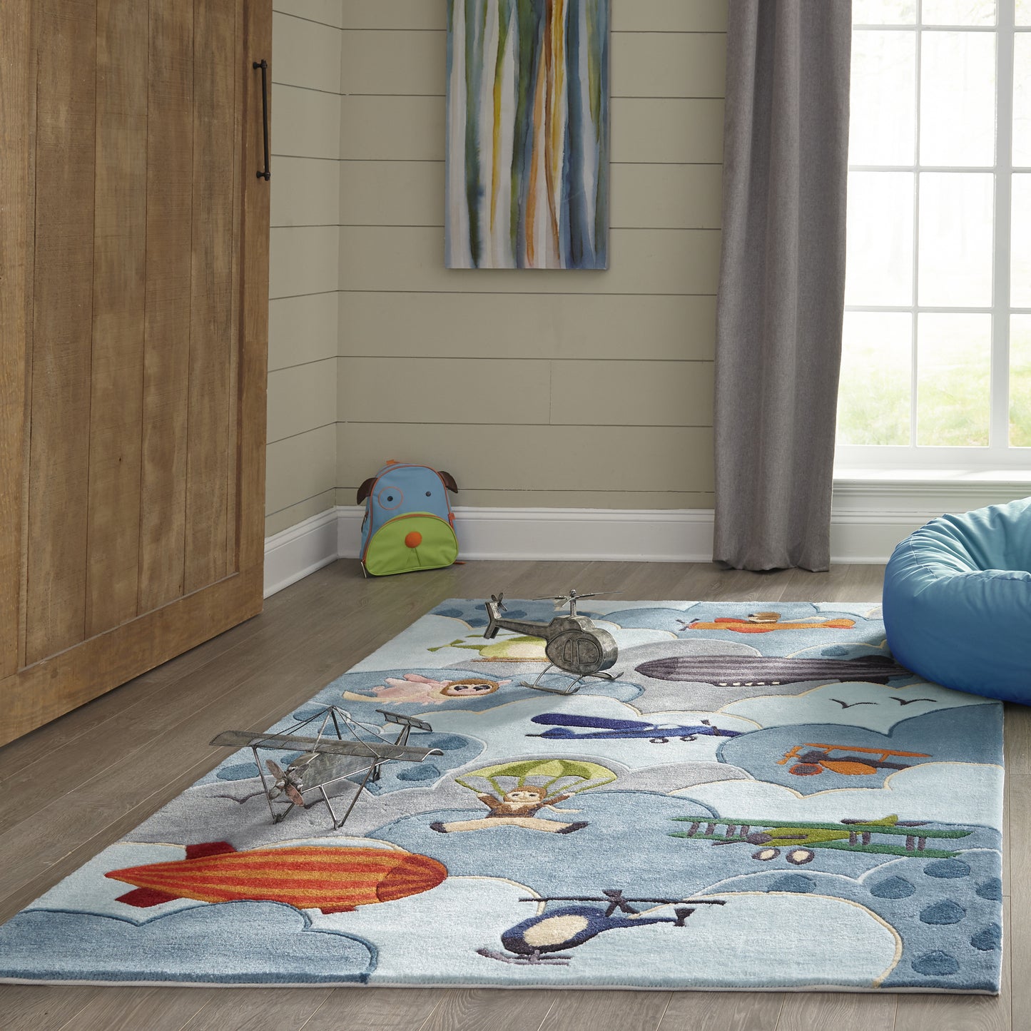 Momeni Lil Mo Whimsy  Sky  Contemporary