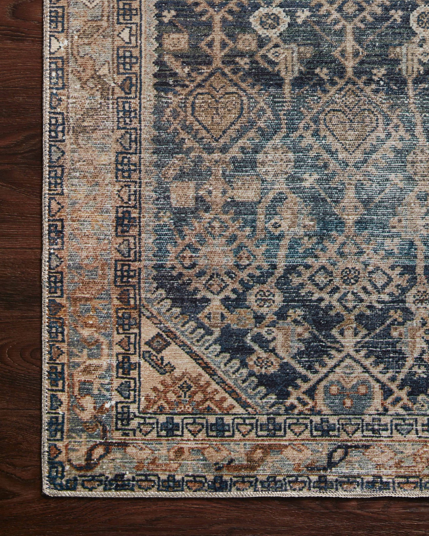 Magnolia Home Lenna LEA-01 Indigo Natural Traditional Power Loomed Rug